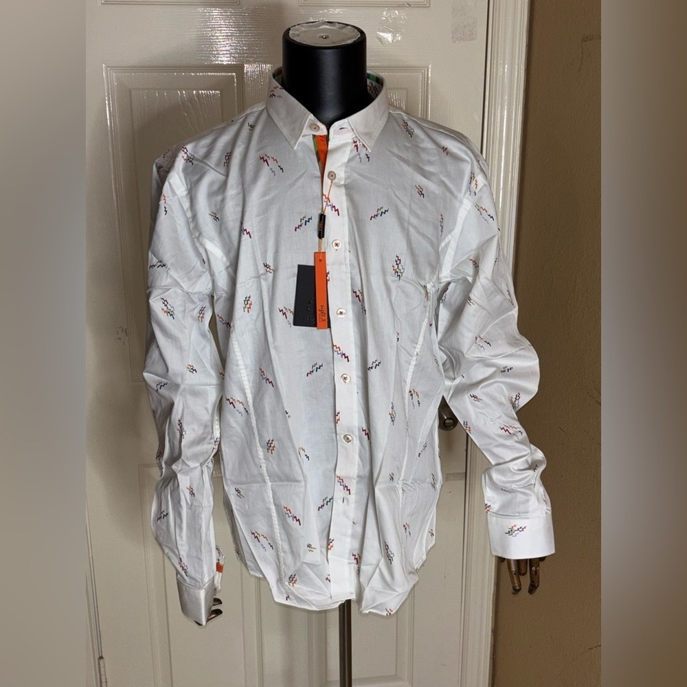 Eight X Modern Classic Button Down Shirt Color White Size XXL​​​ - Picture 9 of 11
